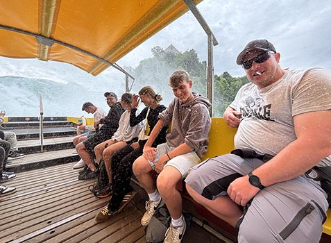 nasse Erfrischung auf unserem Ausflug